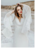 V Neck Ivory Chiffon Elegant Summer Wedding Dress